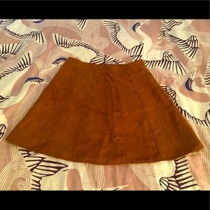 BCBG faux suede mini skirt